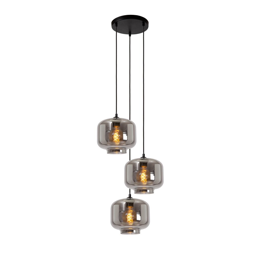 Lucide MEDINE Pendelleuchte Schwarz, 3-flammig main product photo