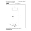 Lucide TONDO Stehlampe Gold, Messing, 1-flammig