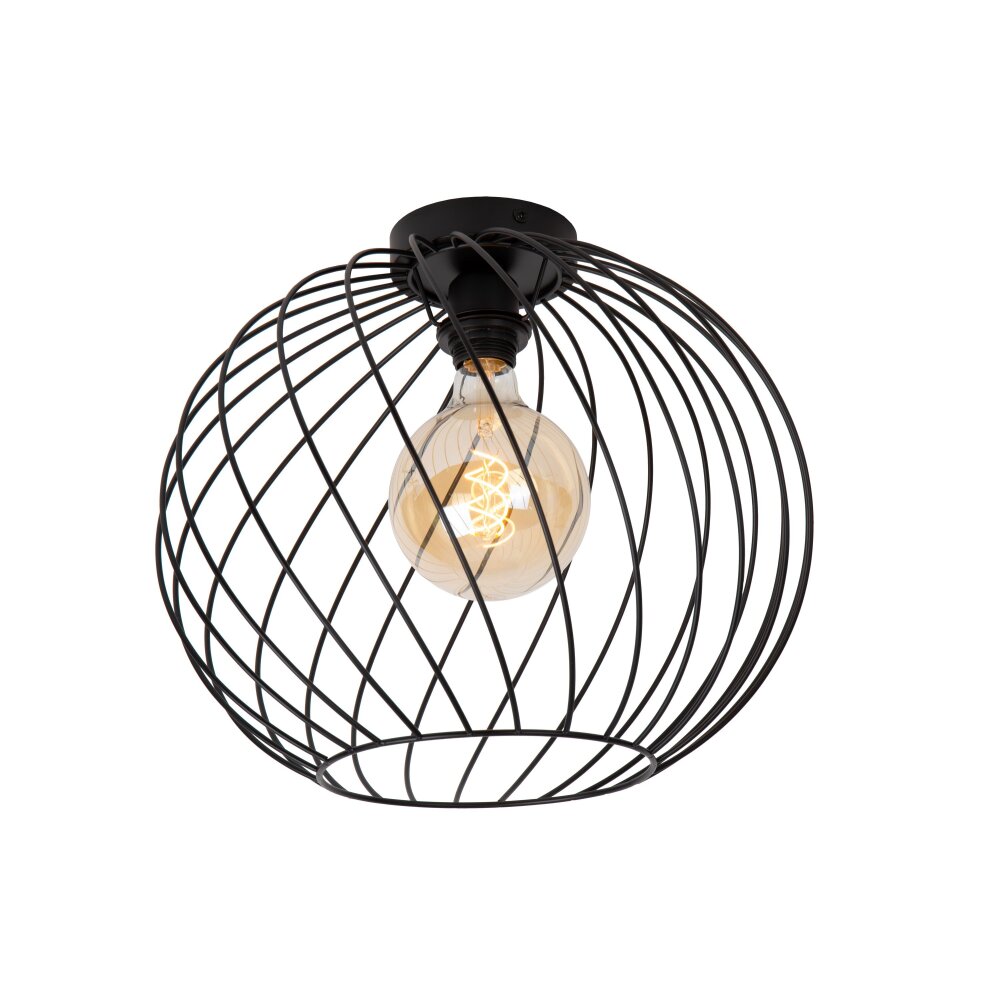 Lucide DANZA Deckenleuchte Schwarz, 1-flammig main product photo