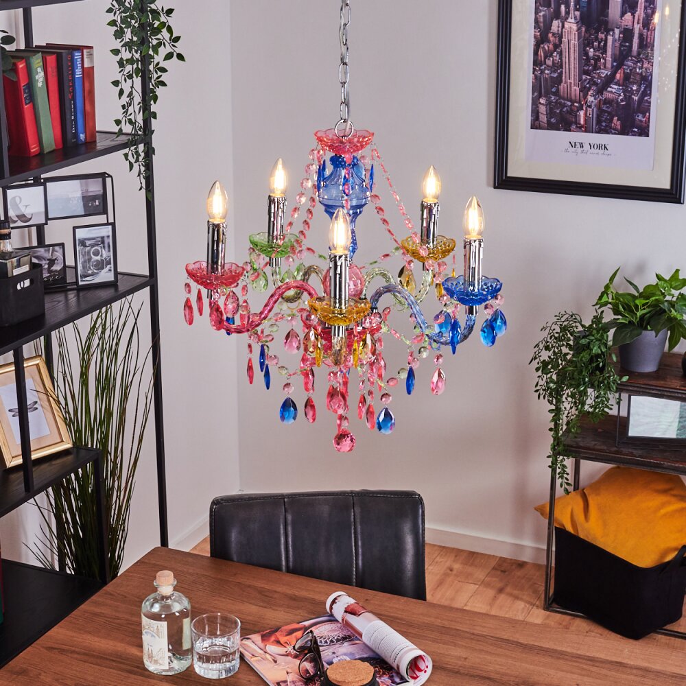 Malmback Kronleuchter Bunt, Chrom, 5-flammig main product photo