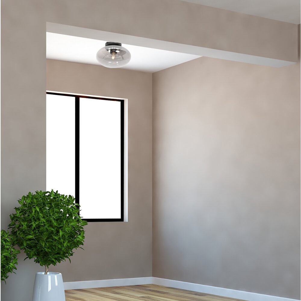 Steinhauer Reflexion Deckenleuchte Schwarz, 1-flammig main product photo