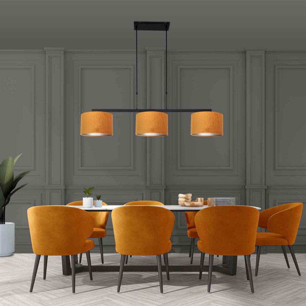 Steinhauer Stang Pendelleuchte Schwarz, 3-flammig main product photo
