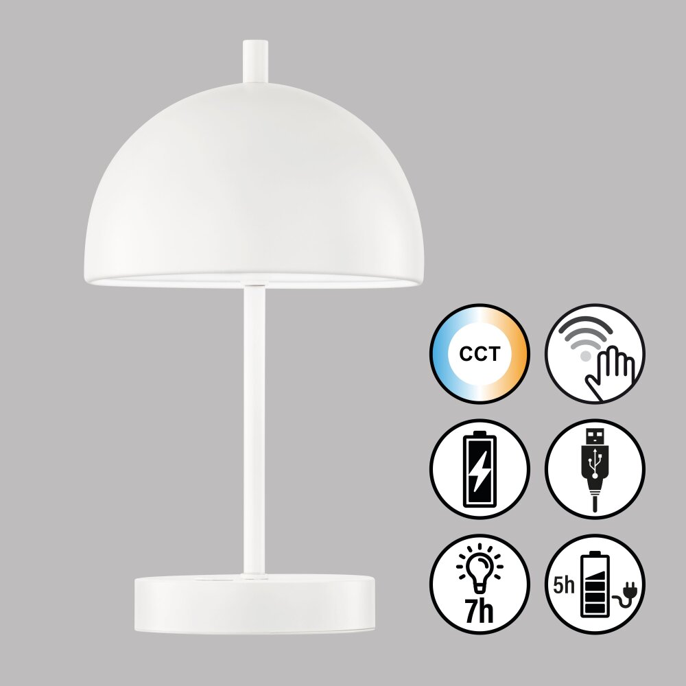 SCHÖNER WOHNEN-Kollektion Kia Tischleuchte LED Weiß, 1-flammig main product photo