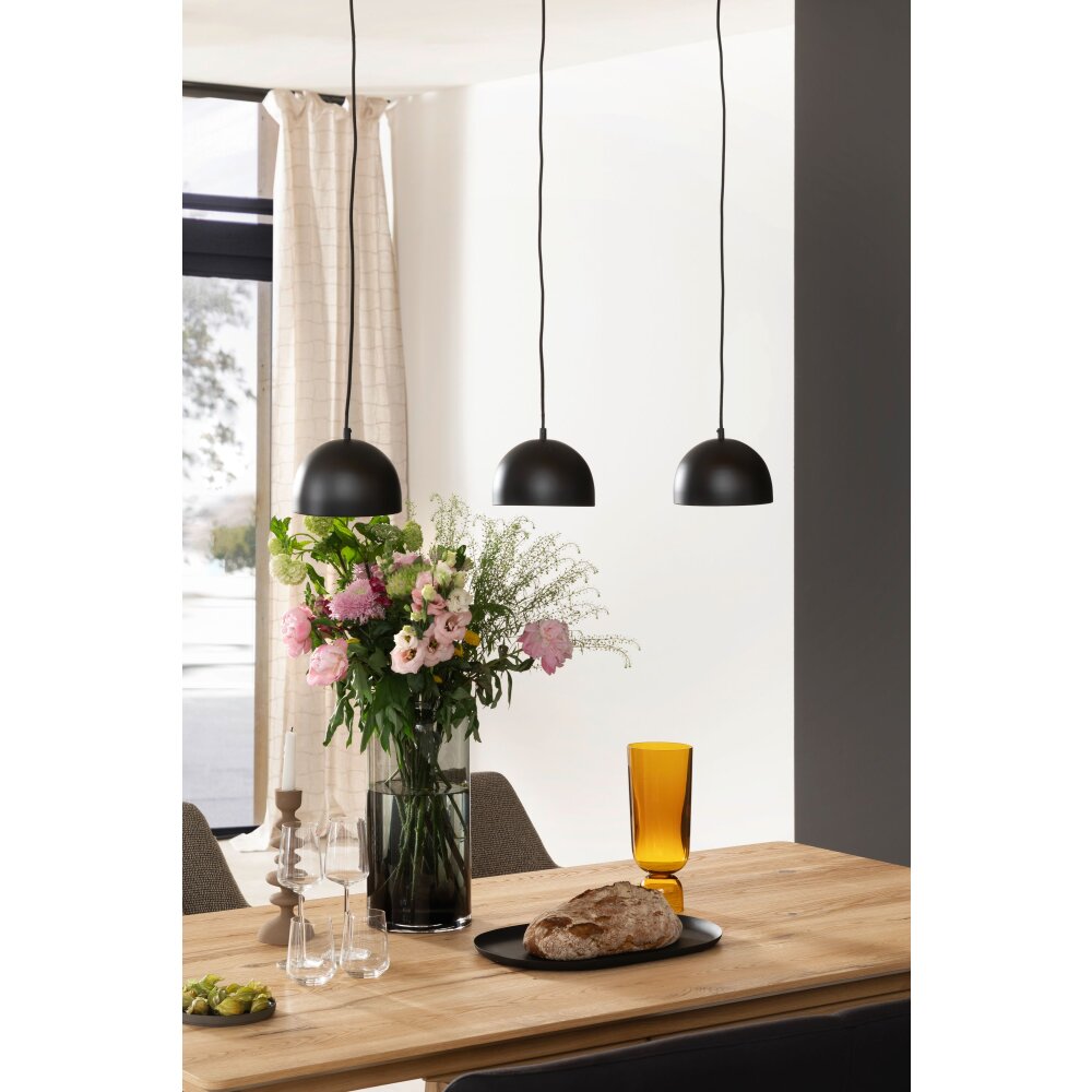 SCHÖNER WOHNEN-Kollektion Kia Pendelleuchte Schwarz, 3-flammig main product photo