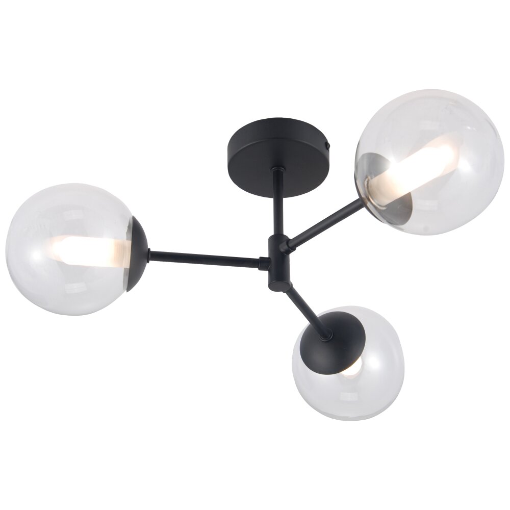 Brilliant Gitse Deckenleuchte Schwarz, 3-flammig main product photo