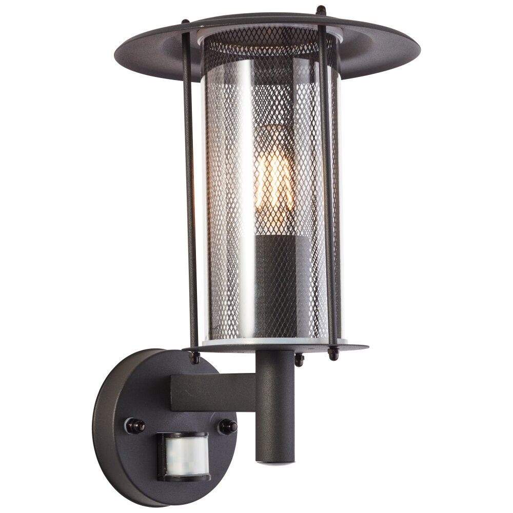 Brilliant Detroit Außenwandleuchte Schwarz, 1-flammig, Bewegungsmelder main product photo