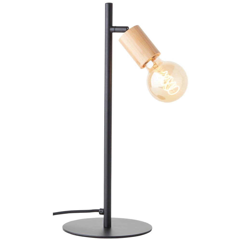 Brilliant Tiffany Tischleuchte Naturfarben, Schwarz, 1-flammig main product photo