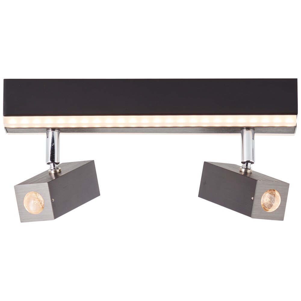 Brilliant Howle Deckenleuchte LED Aluminium, Schwarz, 2-flammig main product photo