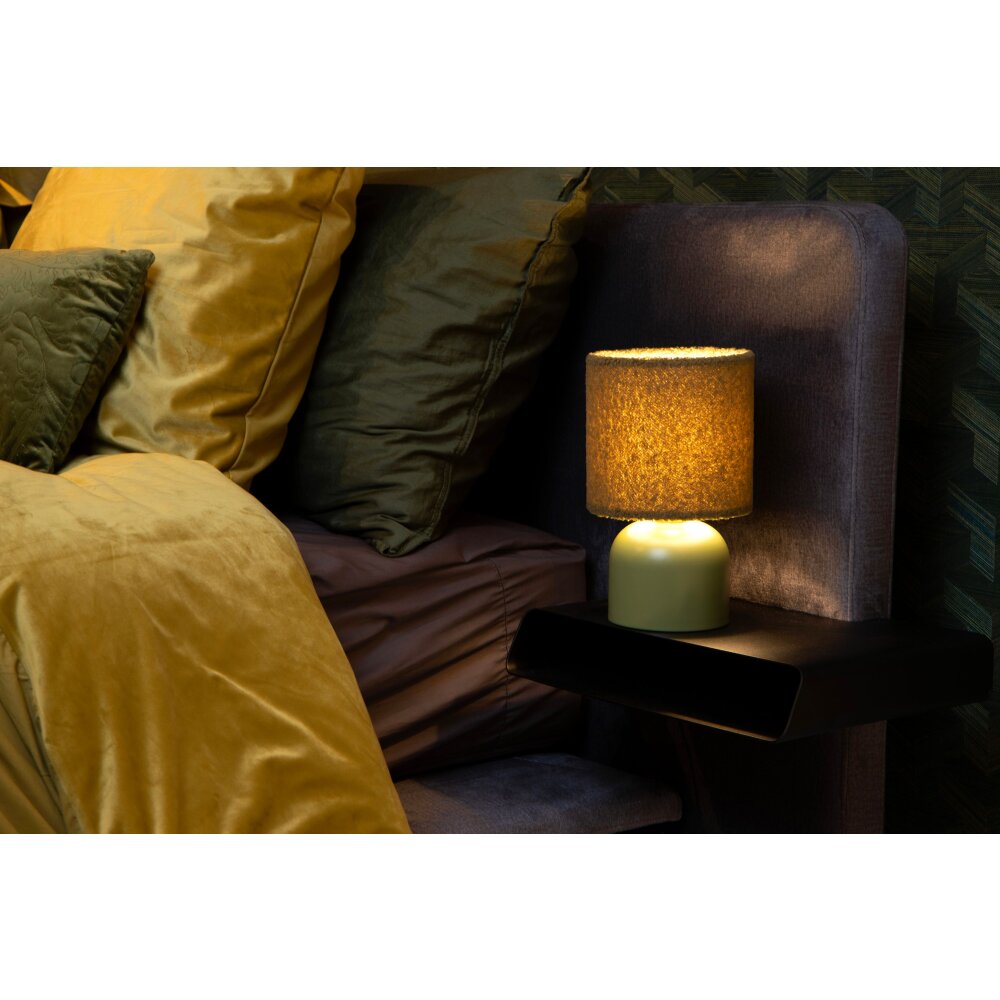 Lucide WOOLLY Tischleuchte Grün, 1-flammig main product photo