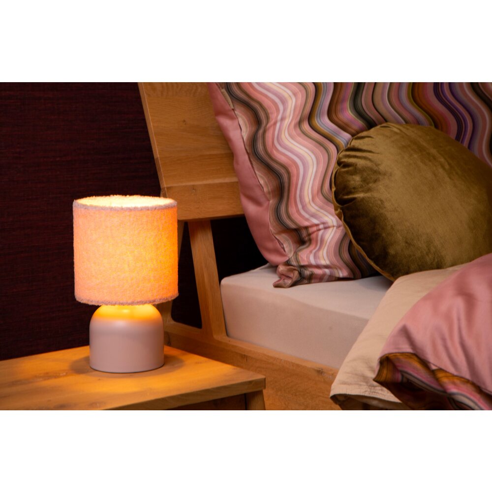 Lucide WOOLLY Tischleuchte Rosa, 1-flammig main product photo
