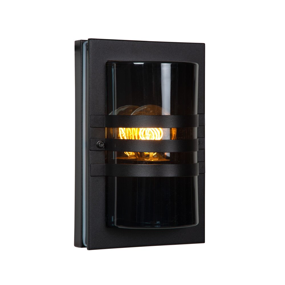 Lucide PRIVAS Außenwandleuchte Schwarz, 1-flammig main product photo
