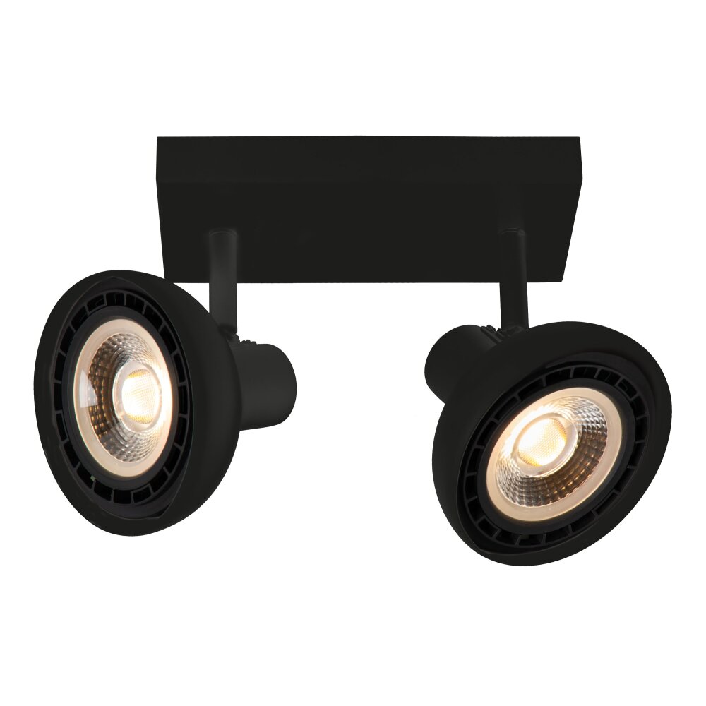 Lucide SENSAS Deckenleuchte Schwarz, 2-flammig main product photo