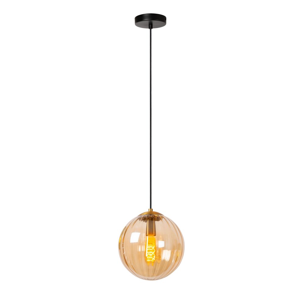 Lucide MONSARAZ Pendelleuchte Schwarz, 1-flammig main product photo
