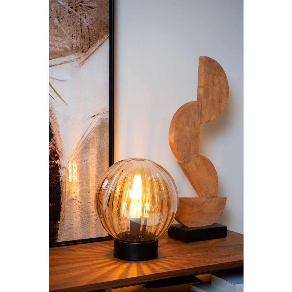 Lucide MONSARAZ Tischleuchte Schwarz, 1-flammig main product photo