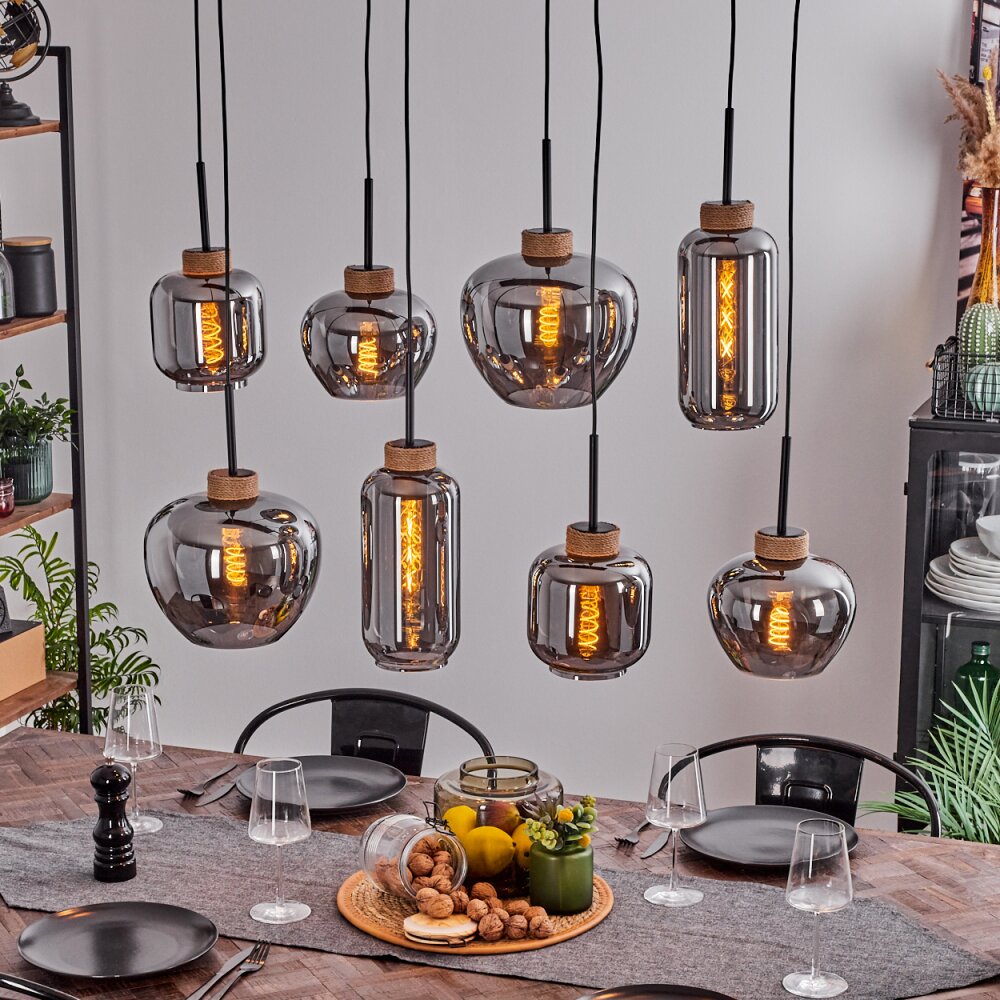 Talok Hängeleuchte Schwarz, 8-flammig main product photo