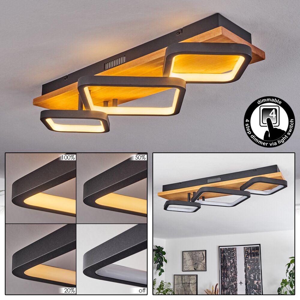 Pompu Deckenleuchte LED Schwarz, 1-flammig main product photo