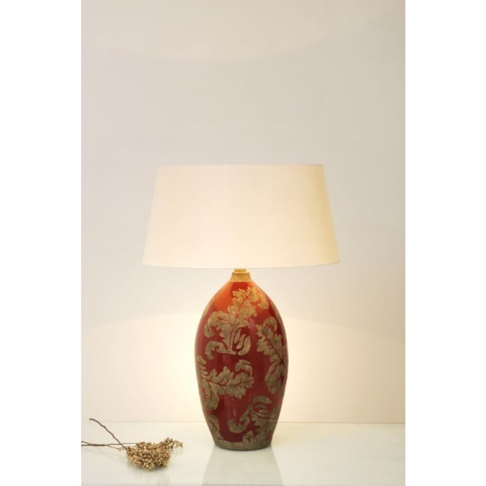 Holländer TOULOUSE Tischleuchte Braun, Gold, Rot, 1-flammig main product photo