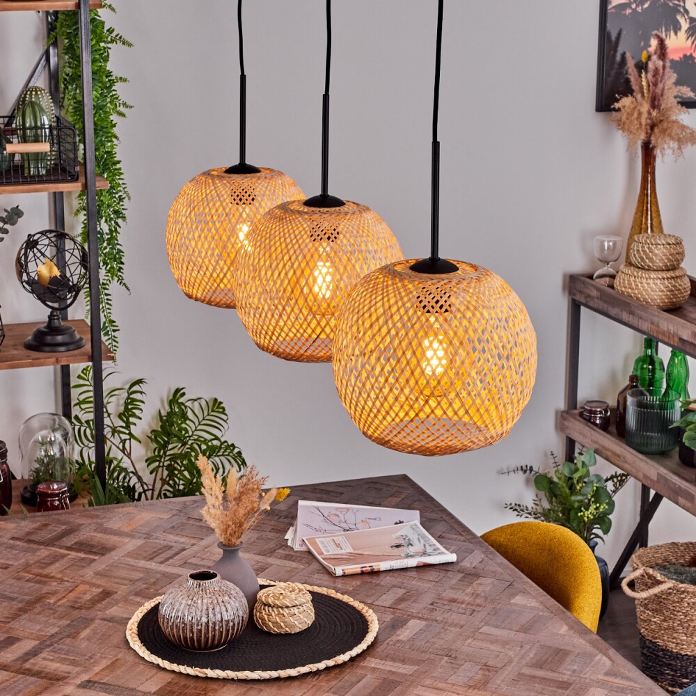 Bauro Hängeleuchte Naturfarben, 3-flammig main product photo