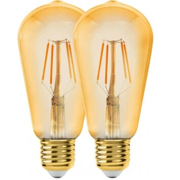 Eglo Leuchten 2er Set E27 6 Watt 2200 Kelvin 650 Lumen