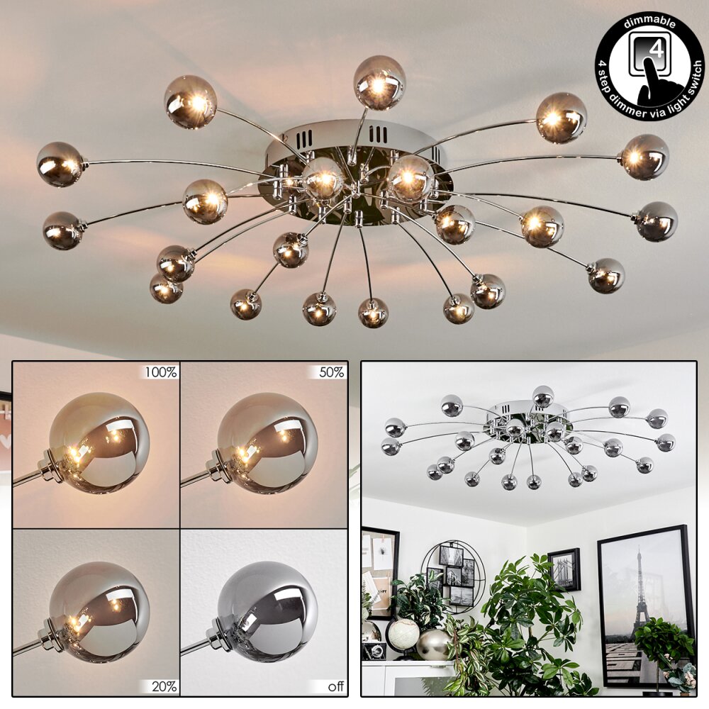 Lacosse Deckenleuchte LED Chrom, 21-flammig main product photo