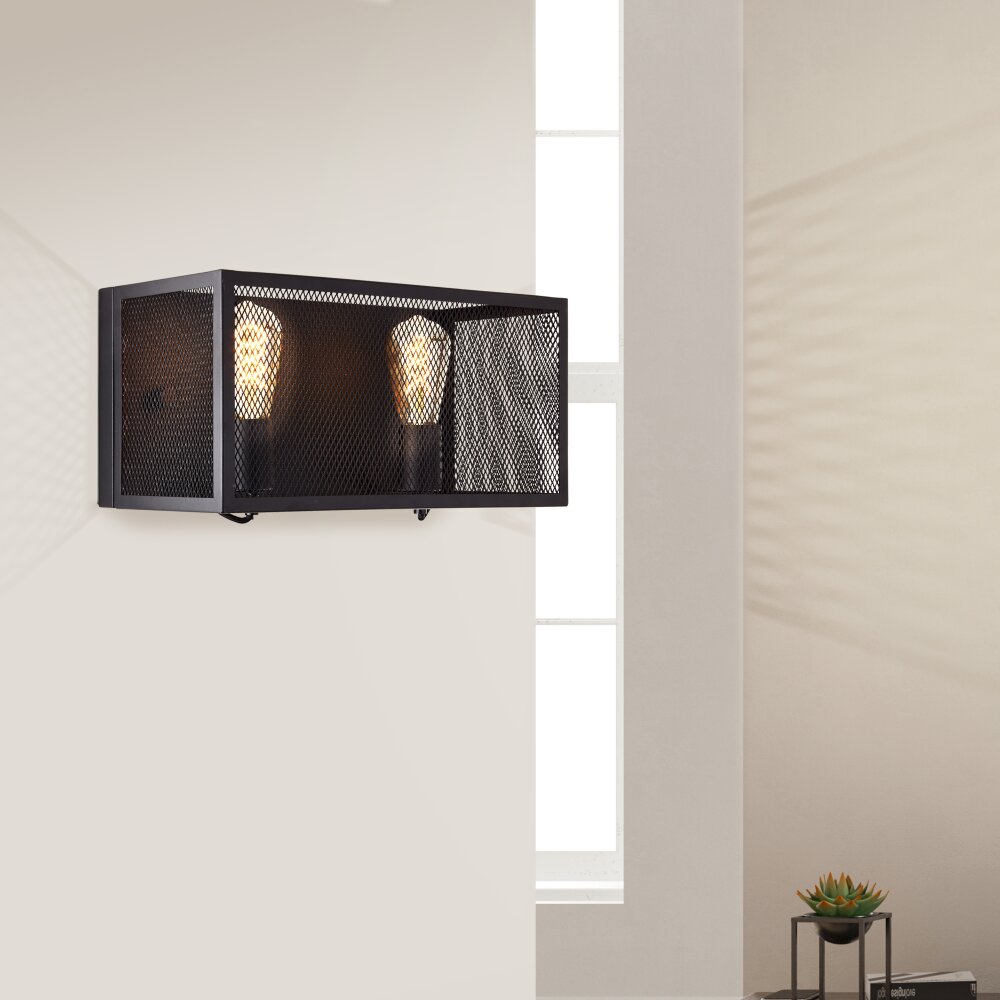 Brilliant Maze Wandleuchte Schwarz, 2-flammig main product photo