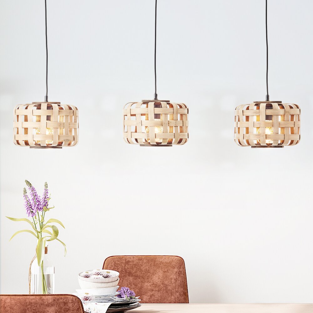 Brilliant Woodline Pendelleuchte Schwarz, 3-flammig main product photo