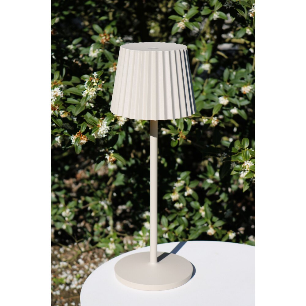 Lucide JUSTINE Außentischleuchte LED Beige, 1-flammig main product photo