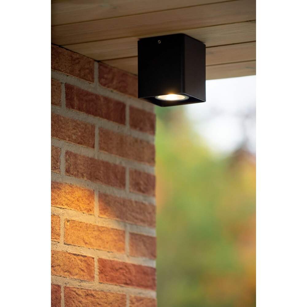 Lucide LEEDS Außendeckenleuchte LED Schwarz, 1-flammig main product photo