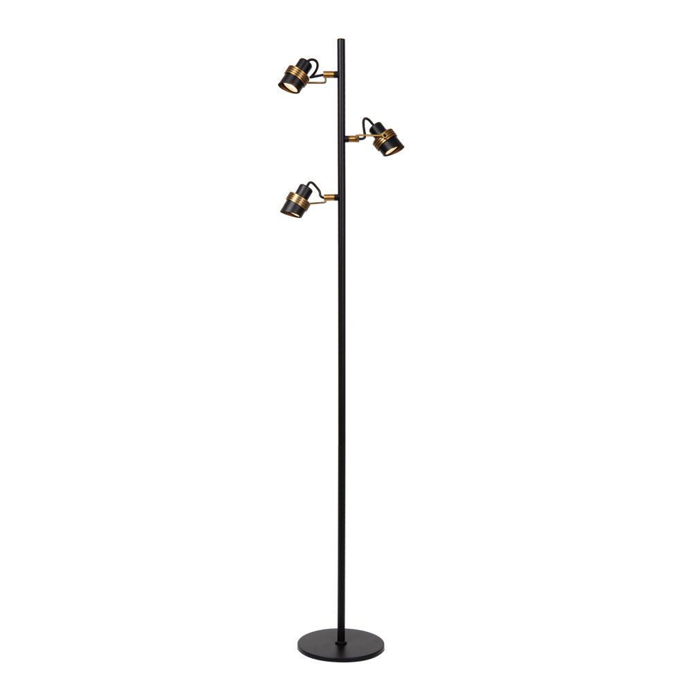 Lucide TUNDRAN Stehlampe Schwarz, 3-flammig main product photo