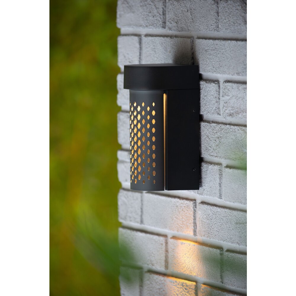 Lucide KIRAN Außenwandleuchte LED Schwarz, 1-flammig main product photo