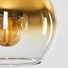 Koyoto Hängeleuchte Glas 15 cm Edelstahlfarben, Schwarz, 1-flammig