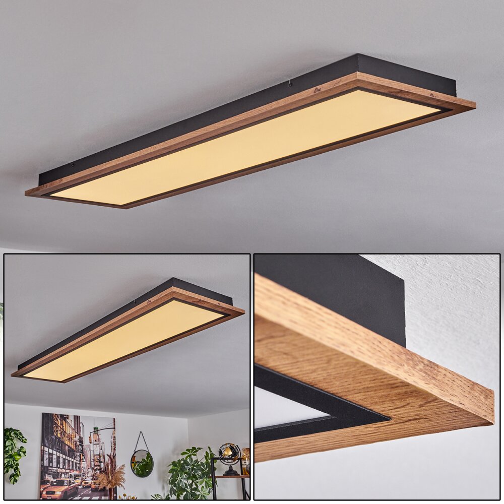 Salmi Deckenpanel LED Holzoptik, 1-flammig main product photo