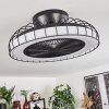 Burmeister Deckenventilator LED Schwarz, 1-flammig, Fernbedienung