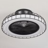 Burmeister Deckenventilator LED Schwarz, 1-flammig, Fernbedienung