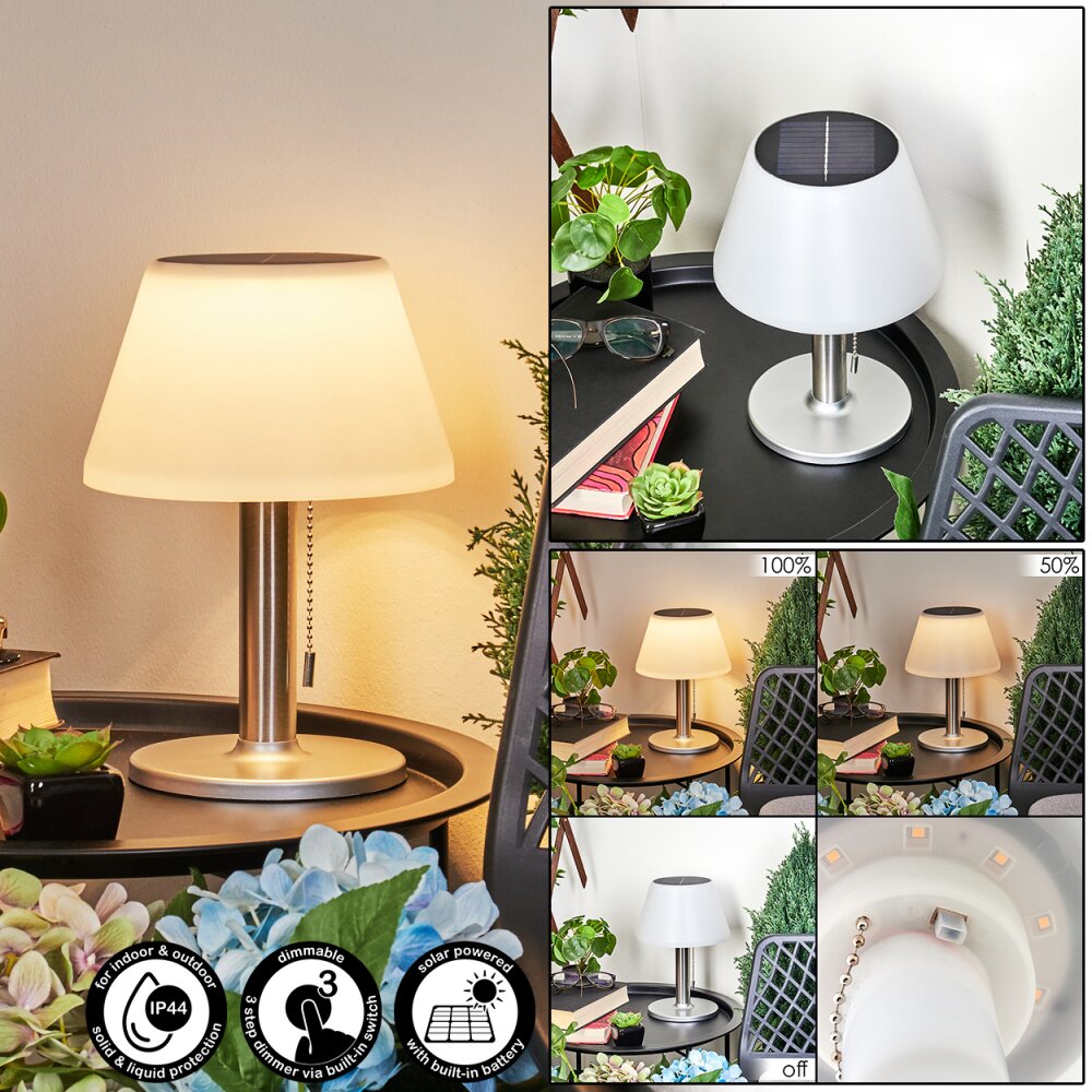 Alcudia Solar Außentischleuchte LED Nickel-Matt, 10-flammig main product photo