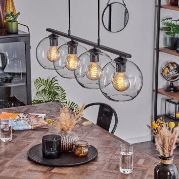 Koyoto Pendelleuchte Glas 20 cm Klar, 4-flammig Koyoto Pendelleuchte Glas 20 cm Klar, 4-flammig