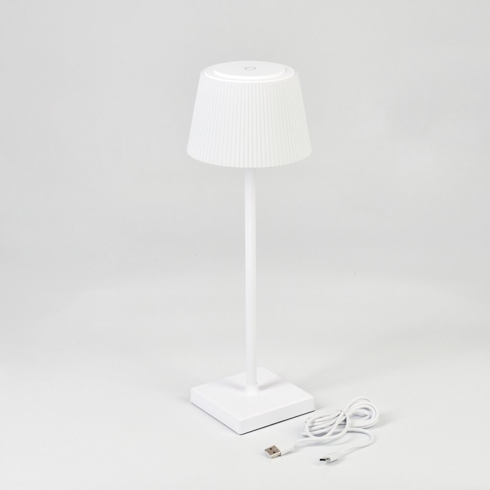 Longchamps Außentischleuchte LED Weiß, 1-flammig