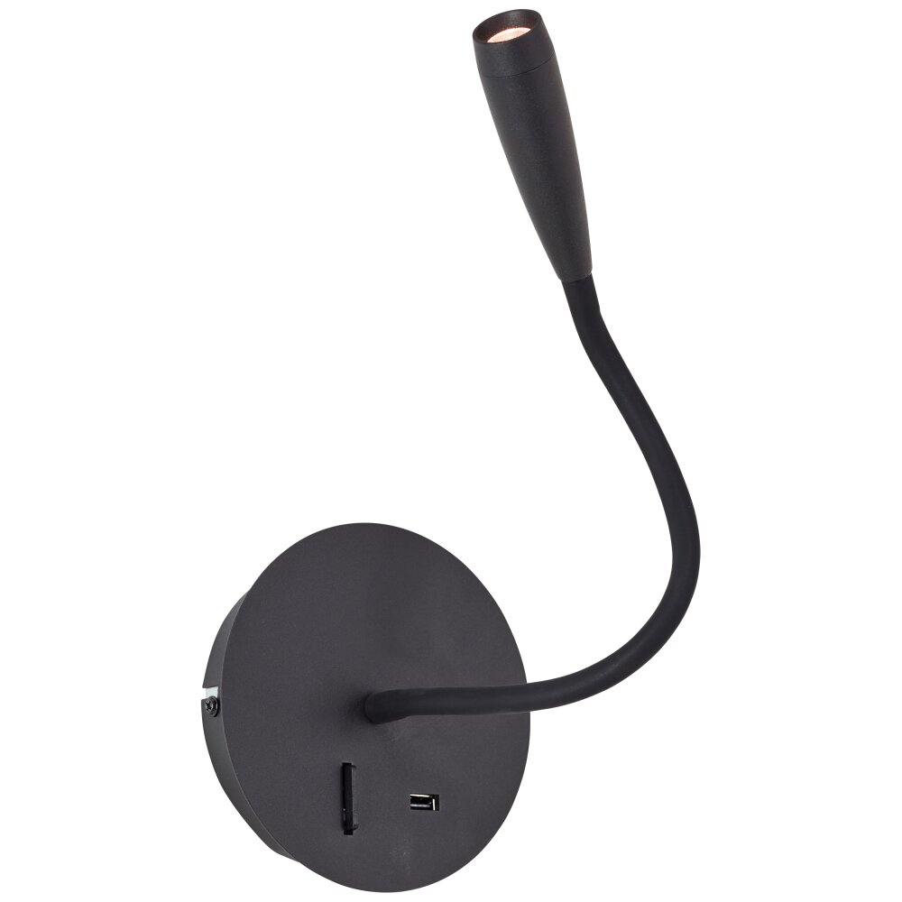 Brilliant Jutta Wandleuchte LED Schwarz, 1-flammig