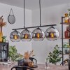 Koyoto Pendelleuchte Glas 20 cm Rauchfarben, 4-flammig