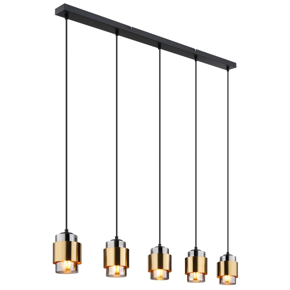 Globo MILLEY Hängeleuchte Messing, Schwarz, 5-flammig main product photo