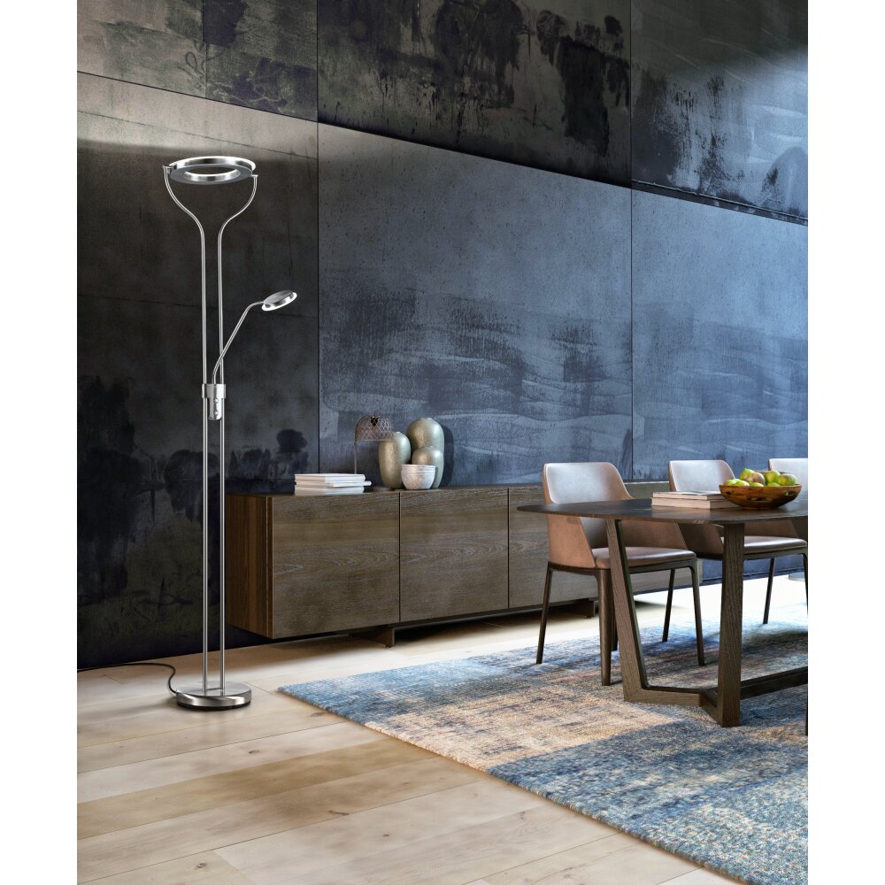 Fischer & Honsel Davos Deckenfluter LED Nickel-Matt, 1-flammig main product photo