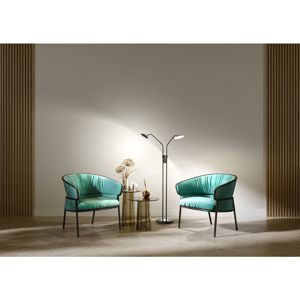 Fischer & Honsel Tallri Stehleuchte LED Schwarz, 2-flammig main product photo