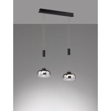 Fischer & Honsel Arosa Pendelleuchte LED Schwarz, 2-flammig