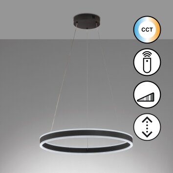 Fischer & Honsel Sirko Pendelleuchte LED Schwarz, 1-flammig, Fernbedienung Fischer & Honsel Sirko Pendelleuchte LED Schwarz, 1-flammig, Fernbedienung