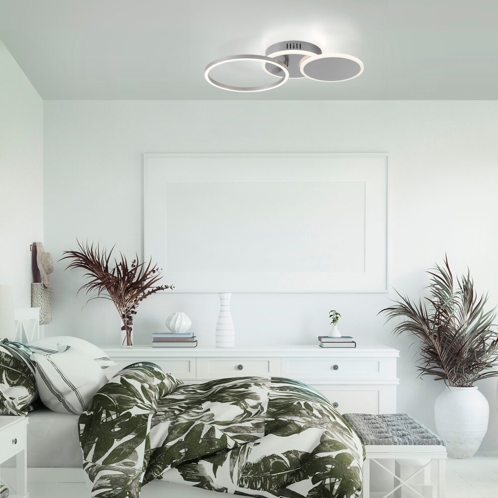 LeuchtenDirekt SEVENT Deckenleuchte LED Silber, 1-flammig main product photo