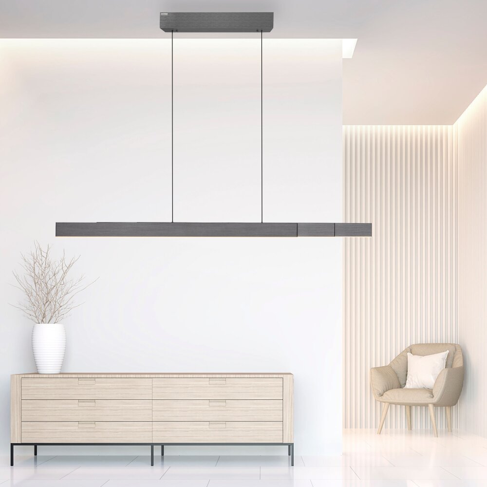 Paul Neuhaus PURE-MOTO-RISE Pendelleuchte LED Grau, 3-flammig, Fernbedienung main product photo