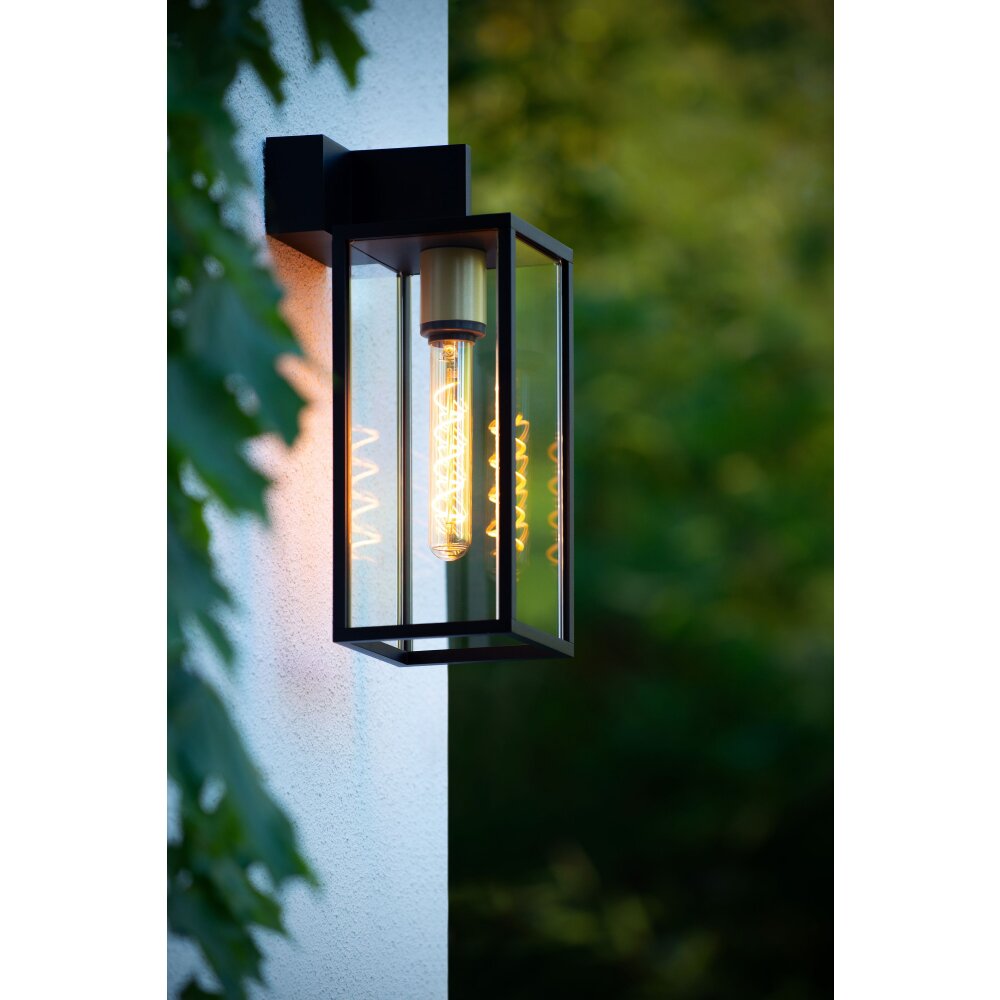 Lucide LAURENS Außenwandleuchte Schwarz, 1-flammig main product photo