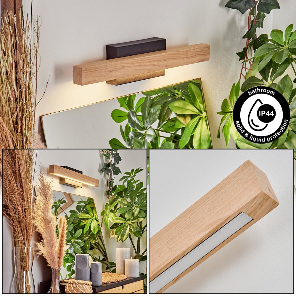 Borobia Spiegelleuchte LED Schwarz, 1-flammig main product photo