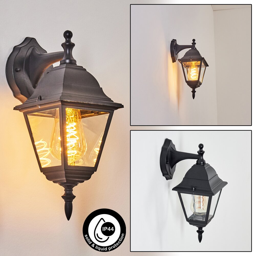 Naofe Außenwandleuchte Schwarz, 1-flammig main product photo