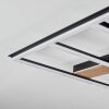 Nganbeto Deckenleuchte LED Holzoptik, Schwarz, 1-flammig